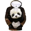 هوديز الرجال أحدث 3D Panda Men Sweatshirts Women Pullovers Fashion Autumn Kids Cute Animal Withed Bluded Boys Girls Girls Resport