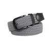 Belts Men's Belt Woven Korean Fashion Casual Youth Pure Black Non-Porous Elastic Pants