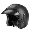 Motorcycle Helmets Retro Helmet Vintage Half 3/4 Leather Personality Pedal Electric Vehicle