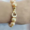 Braccialetti di perle d'oro d'acqua dolce Stramata 11-12 mm di grandi dimensioni 20 cm 22 cmcm di gioielli da donna lunghi ed eleganti adatti alle feste di nozze