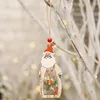 Kerstdecoraties 1 stks ornament esthetische houten hangende hangers Xmas Man Snowman voor thuisfeestjaar Navidad