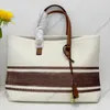 Brown stor kapacitet Tote axelv￤ska designer v￤skor crossbody handv￤skor f￶r kvinnor klassisk ber￶md varum￤rkeskoppling canvas shopping purses 221030