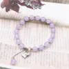 Bedelarmbanden charmes boho etnische kralen armband voor vrouwen 8 mm kristallen stenen toermalijn jades opaal violet genezing yoga sieraden