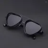 Güneş gözlüğü mimiyiyou steampunk içi boş üçgen erkekler retro alaşım kadın moda gözlükleri marka UV400 gözlük tonları