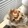 Mum Tutucular El Yapımı Ahşap Çay Işık Tutucu Vintage Giski Drift Ağacı Şamdan Akşam Yemeği Ana Masa Dekorasyonu