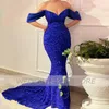 Sukienki imprezowe królewskie wieczór 2022 luksusowy dekolt w stylu ramiączkowym syrenę formalną sukienkę