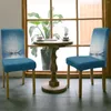 Fodere per sedie Flower Abstract Blue Lotus Dining Cover 4/6/8PCS Custodia con fodera elastica in spandex per la stanza della casa di nozze