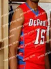 Le basket-ball coll￩gial porte des maillots de basket-ball de Depaul bleu personnalis￩s Javon Freeman-Liberty David Jones Brandon Johnson Nick Ongenda Philmon Gebrewhit T