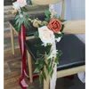 Dekoratif Çiçekler Nodik Açık Düğün Sandalyesi Çiçek Arka Dekorasyon İçin Yapay Düzenleme