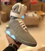 2023 HOT Back To The Future Air Mag Sneakers Marty Mcfly's Led Shoes Glow In Dark Grey Mcflys Sneakers Taille 38-46