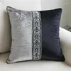 Pillow European Luxury Case Black Geometric Decorative Throw Cover Sofa Car Velvet Fabric Home Decor 45x45