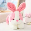 Poupée en peluche lapin de Simulation Kawaii, 4 couleurs, 22cm, Animal mignon et réel, jouets en peluche, décoration de maison, dessin animé, cadeau pour enfants