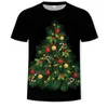 T-shirt da uomo 2022 Estate Stampa 3D Cool Babbo Natale Moda Casual Harajuku Top manica corta T-Shirt 130-6XL