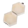 Enveloppe cadeau Hexagon Storage en bois Boîte d'emballage Bijoux Bijoux Affichage du mariage