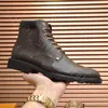 Designer herenlaarzen Koeienhuid Martin Boots Outdoor Dikke bodem Middellange laars lage hak vetersluiting ronde tenen Herenschoenen maat 38-45 met doos