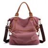 Duffel Bags Vintage Leisure Adjustable Woman Shoulder Bag Large Capacity Washable Handbag Soft Durable Messenger