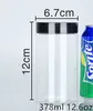 Garrafas vazias de plástico 7 10 12 16 onças latas de compensação de latas de tempero 200ml 300ml 400ml Jar transparente
