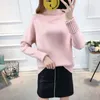 Cashmere Knitted Sweater Women 2021 Autumn Winter Korean Turtleneck Long Sleeve Pullover Female Jumper Green Knitwear