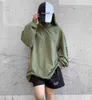 Męskie bluzy bluzy nbfleece gary street designer gd moda hop 2022 Dept Multi Fog High Hip T Shirt Wash Old Print Army Green Long Tlee T-shirt