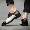 Dres Shoe Misalwa Fashion Contrast Scarpe di lusso per uomo Cap Toe New Stylish Oxford Party Pu Mocassino in pelle oversize 46 47 48 220723