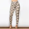 Shascullfites melodie camo -broek vier manieren rekbare hoog getailleerde verschillende dames push -up broek camouflagekleding