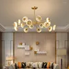 Lampes suspendues S Nordic Light Luxe Cuivre Lustre En Cristal Creative Personnalité Salon Lampe Villa Chambre Moderne