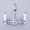 Kitchen Faucets Wash Basin Faucet Chrome Brass Dual Handle Bathroom Sink Taps Swivel Spout And Cold Water Tap 2sf544