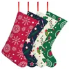 Designade linne julstrumpor för Xmas Tree Decoration Hanging Custom Party Holiday Supplies Gift RRA328