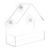 Autres fournitures d'oiseaux H7EA Clear House Mangeoire de fenêtre Birdhouse avec aspiration Alimentation de jardin en plein air