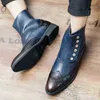 Dres Shoe Fashion High Top Men Boot British Autumn Ankle Punk Elegante uomo Casual Shoe Modern Chelsea 220723