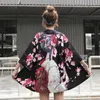 Blouses pour femmes coréen Kawaii Kimono Cardigan rétro imprimé plage couvrir Cosplay petit haut femme Harajuku Streetwear Vintage femmes Blouse