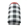 Drinkware Handle DHL Red Buffalo Check Cooler Bag Wholesale Blanks Neoprene Black Red Plaid kan t￤cka Wedding Gift SN23