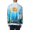 Casablanca 2023 Swan Lake Silk Shirt Mens Designer Chemises boutonnées Hawaiian Beach Polo casablanc