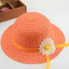 모자 패션 어린이의 짠 짚 모자 어깨 가방 세트 여름 소녀 귀여운 만화 딸기 해변 여행 선 스크린 웨이브 레이스 선 모자