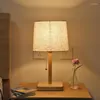 Floor Lamps Modern Wood Linen Bedside Minimalist Table Lamp E27 AC 110V-240V US Plug Student Bedroom Indoor