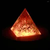 Dekorativa figurer Crystal Orgonite Pyramid Positive Energy Generator Yoga Meditation Office Home Ornament Art Crafts Decorations