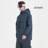 Giacche da sci Giacca da sci invernale Donna Uomo Tuta da snowboard da esterno Top Cappotto con cappuccio impermeabile antivento caldo ispessito