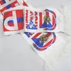 Saint Lucia Sinalizador de lenço de lenço de fábrica de qualidade poliéster mundial country cetim lenço nação de futebol fãs fãs lenço com borla de cor branca