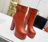 8156450 Boots Cherry Buckle Platform Booties Boot High Heel enkelschoenen voor vrouwen maat 35-41 Fendave