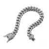 Charm Bracelets Vintage Curb Cuban Link Chain Bracelet For Men Women Couples Stainless Steel Wristbands To Boyfreind Husbands