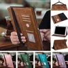 Opdruk vlinder lederen portemonnee kisten voor iPad Pro 11 2022 iPad 10 10.2 10,9 inch 2022 luxe retro print meisjes frame pocket credit id card slot houder flip cover zak