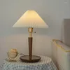 Table Lamps Nordic Korean Style Retro Fold Bedside Lamp Medieval Spades Solid Wood Ins Girl Bedroom Living Room Study Desk