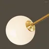 Люстры северная золотая люстра освещение медь для гостиной спальни кухня магическая фасоль шарика бобов стеклянный дизайн металл