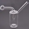 Mini Clear Glass Oil Burner Bong Water Pipes with Thick Hookah Pyrex Recycler Hand Dab Bongs for Smoking