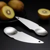 Kiwi Obst Peeling Löffel Messer Küche Schneidwerkzeuge Samen graben Löffel mit Lebensmittelqualität 304 Edelstahl 5 Stcs/Set