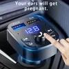 USB CHARGERFM Transmissor Bluetooth Kit de carro sem fio Bluetooth Handfree Dual USB Car Charger 2.1a MP3 Music TF Card U Disk Aux player