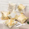 Kuddfodral kudde t￤cker guldblad blommor diamantstol soffa kudde mjuk bekv￤m 45 45 cm