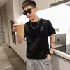 Men's T Shirts Fitness T-shirt Street Rhinestones Fashion Clothes Casual Men Oversize Tshirts