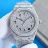 Diamond Mens Watches Mechanical Movement Watch 41mm Fashion Business Waterproof Wristwatch Montre De Luxe