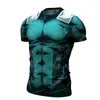 Męskie koszule 2022 Trening koszuli trening fitness Mężczyźni Cosplay Cosplay Castbuilding 3D Printed Sports Tops do męskich rajstopów